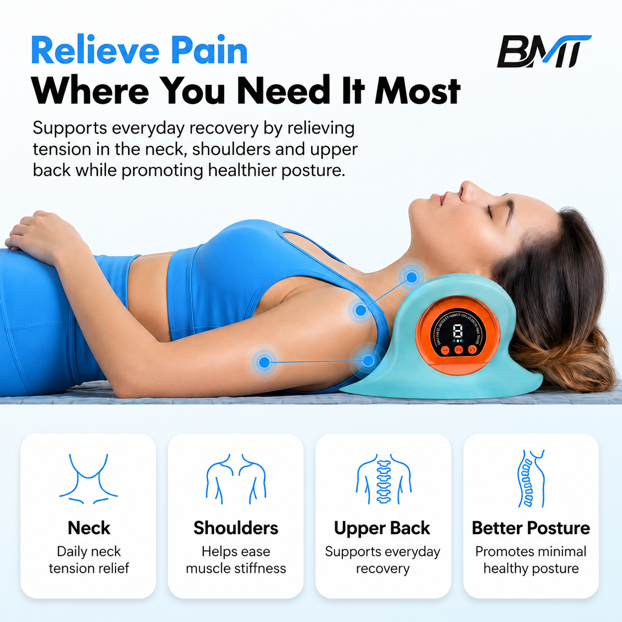 BMTSport NeckRelief™ Neck & Shoulder EMS Massager