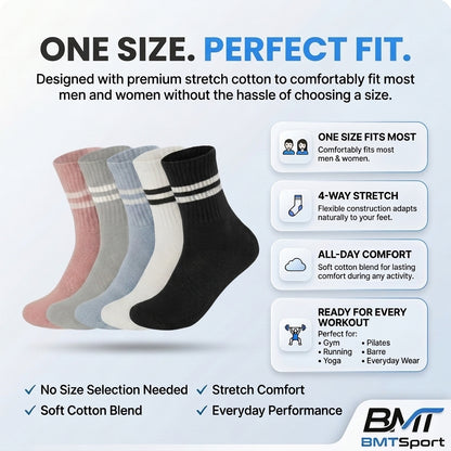 BMTSport Gripfitᴮᴹ Anti-Slip Training Socks